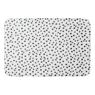 Black and White Spots Bath Mat