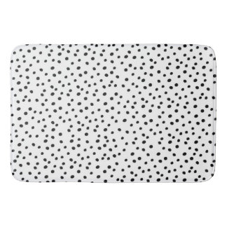 Black and White Spots Bath Mat
