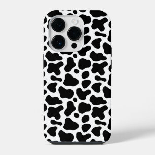black and white spots, cow pattern iPhone 14 pro case