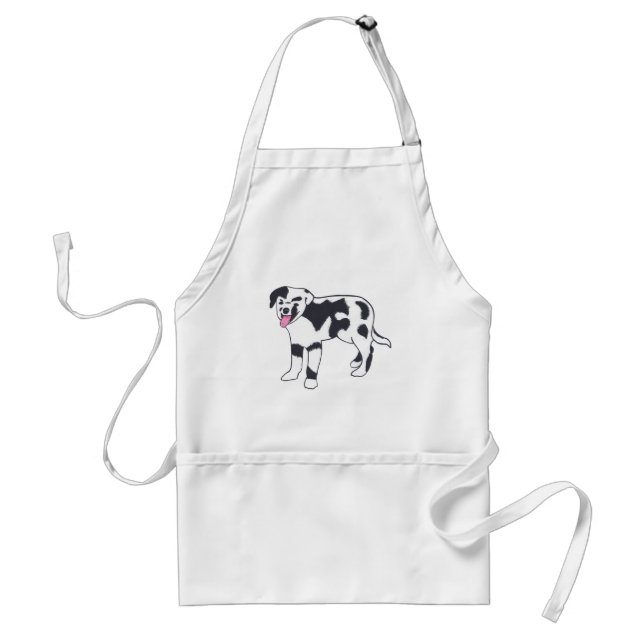 Black and White Spotted Dog Aprons (Front)