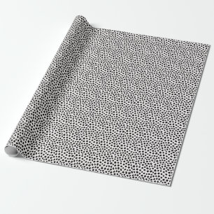 Black and White Spotted Pattern Wrapping Paper