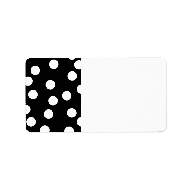 Black and White Spotty Design. Label (Front)