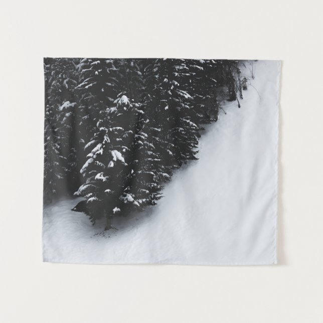 Black and white spruce forest and snow tapestry (Front (Horizontal))