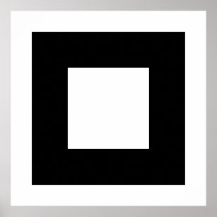 Black and White Square Design. Poster