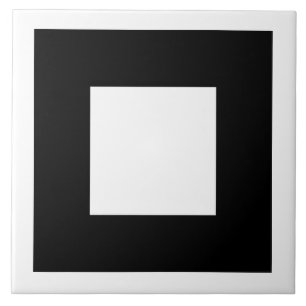 Black and White Square Design. Tile