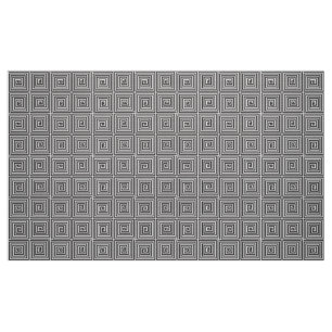 Black and White square seamless geometric pattern Fabric