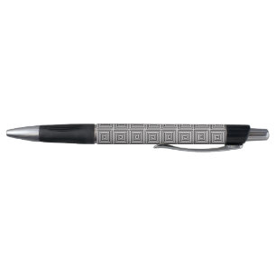 Black and White square seamless geometric pattern Pen