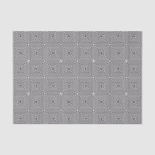 Black and White square seamless geometric pattern Tissue Paper