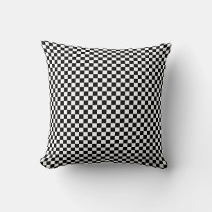 Black and White Squares Throw Pillow