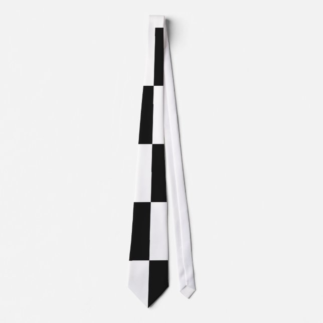 Black and White Squares Tie (Front)