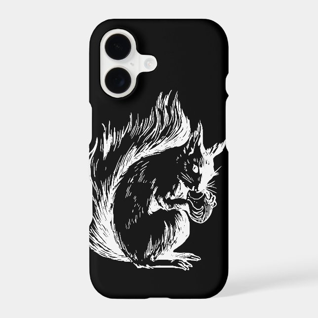 Black and White Squirrel Art (Back)