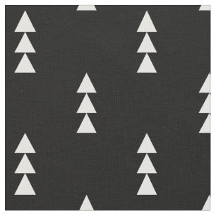 Black and White Stacked Triangles Fabric