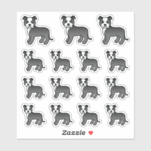 Black And White Staffordshire Bull Terrier Dogs