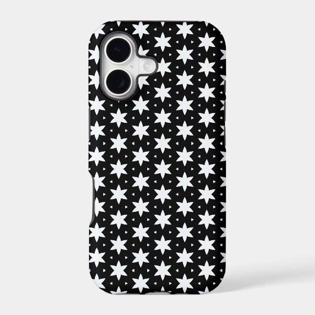 Black and White Star Pattern  (Back)