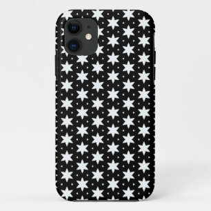 Black and White Star Pattern iPhone 11 Case