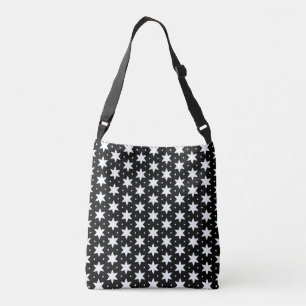 Black and White Star Pattern  Crossbody Bag