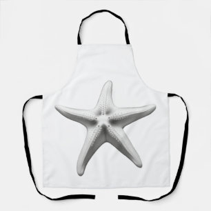 Black and White Starfish Apron