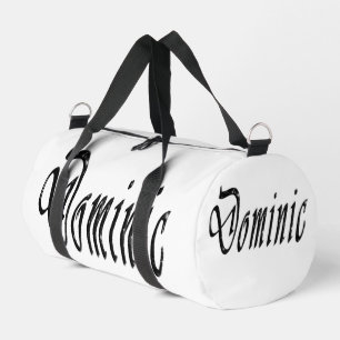 Black And White Starry Domic Name, Duffle Bag