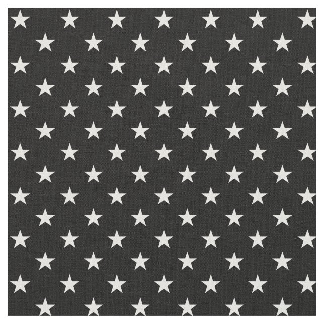 Black and White Stars Fabric (Close Up)