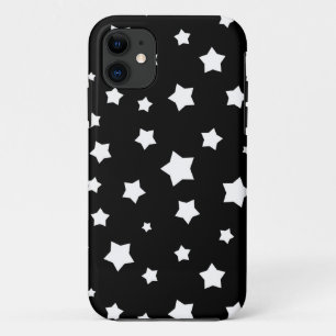 Black and white stars pattern iPhone 11 case