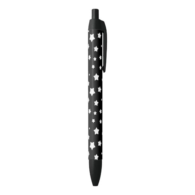 Black and white stars pattern ink pen (Bottom (Vertical))