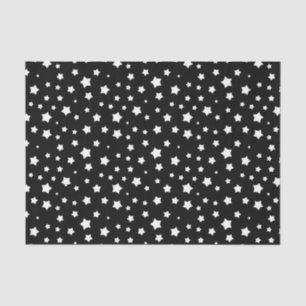 Black and white stars pattern tissue paper