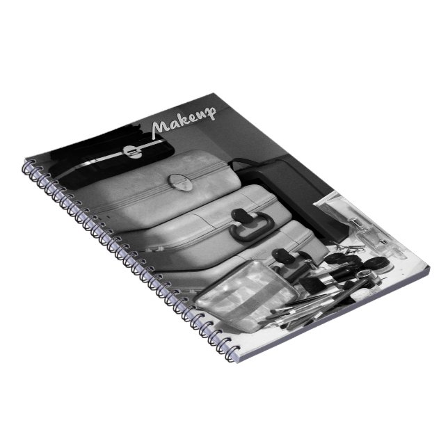 Black and White Still Life Makeup Photo Notebook (Right Side)