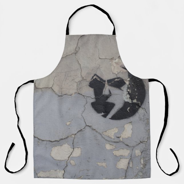 Black and white stone fragment apron (Front)