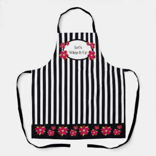 Black and White Stripe Apron