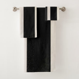 Black and White Stripe Bathroom Towel Sets