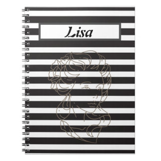 Black and White stripe Notebook