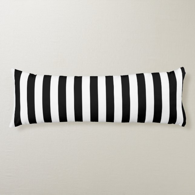 Black and white stripe pattern body pillow (Front)