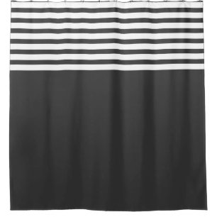 Black and White Stripe Shower Curtain