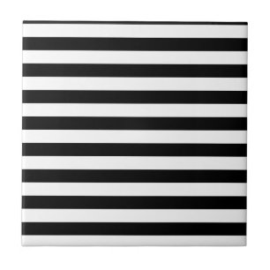 Black and White Stripe   Striped Design Tile
