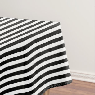 Black and White Stripe Tablecloth