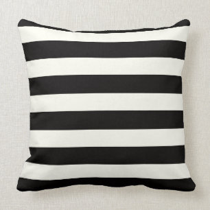 Black and White Stripe Throw Pillow