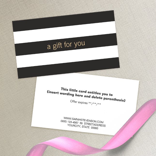 Black and White Striped Gift Card (Creator Uploaded)