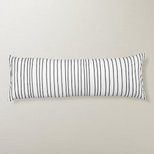 BLACK AND WHITE STRIPED HANDMADE STRIPED BODY PILLOW
