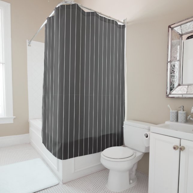 Black and White Striped Modern Boho Geometric  (In Situ)
