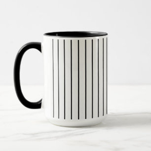 Black and White Striped Mug