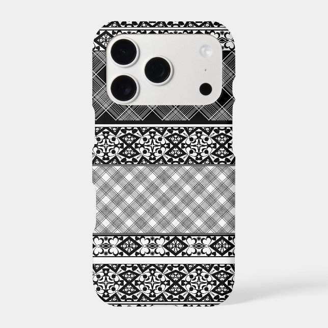 Black and white striped patchwork with lace (Back)