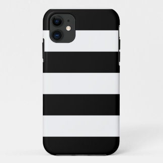 Black and White Striped Pattern iPhone 11 Case