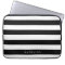 Black and White Striped Pattern Custom Name