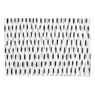 Black and white striped pattern: hand-drawn pillowcase