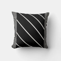 Black and White Striped Pillow - Chic in Stripes