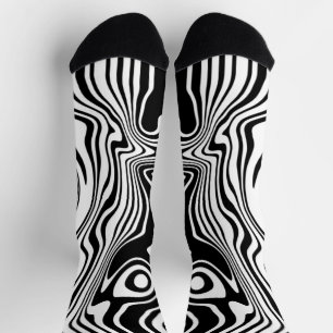 Black and White Striped Socks - Choose Colours