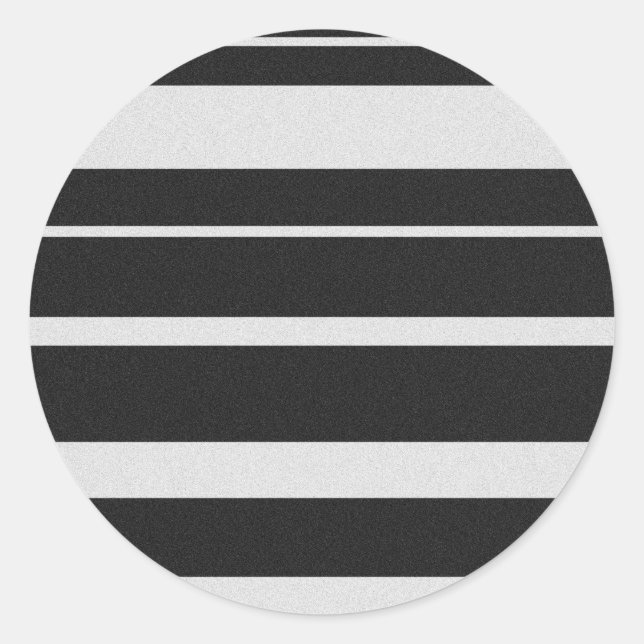 Black and White Striped Stickers (Front)