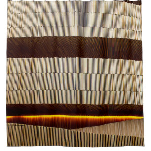 Black and white striped textile