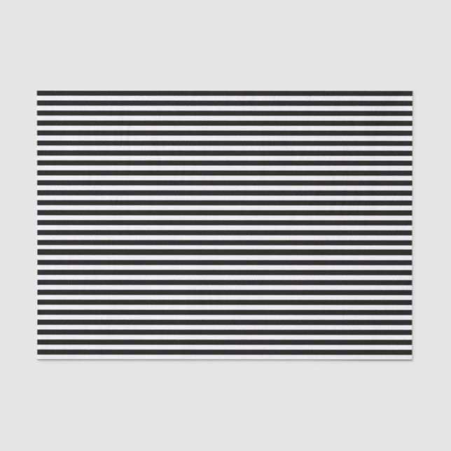 Black and White Striped Tissue Paper (Front)