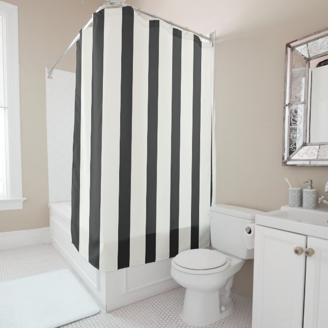 Black and White Striped vertical stripes (In Situ)